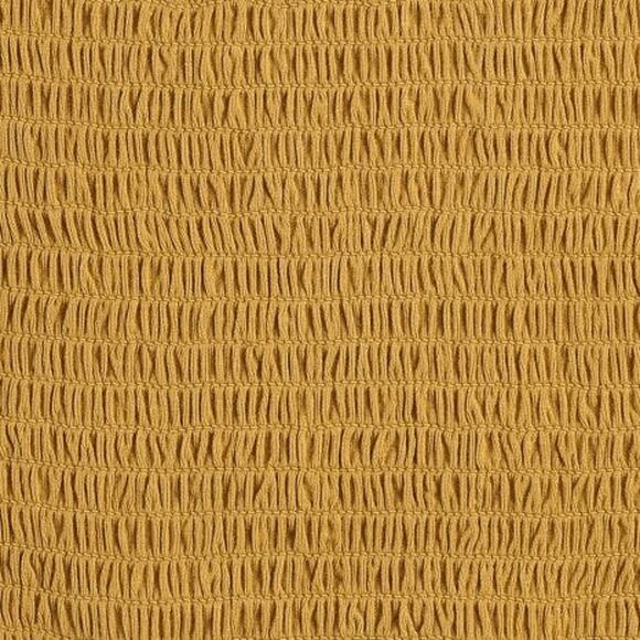 NWT Kate Quinn Tie Smocked Bodysuit Honey Mustard Yellow Bamboo 18-24m - Picture 2 of 2